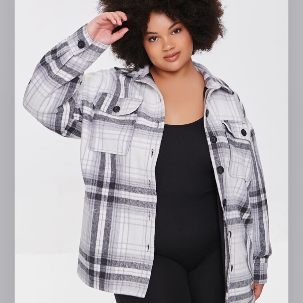 Forever 21 plus shacket size 0X